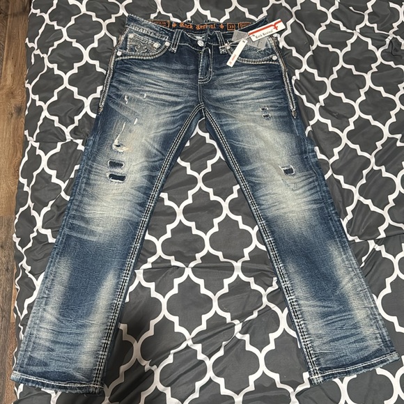 Rock Revival Blue Slim Straight Jeans this a brand new jeans never wear it - Picture 15 of 17